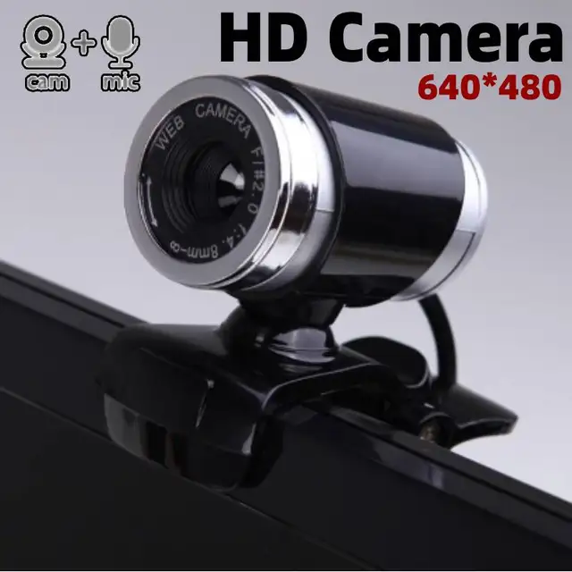 Rotatable Computer Camera With Mic Webcam High Definition Web Cam Clip-on Computer PC Laptop  640*480P Web Camera CMOS Sensor