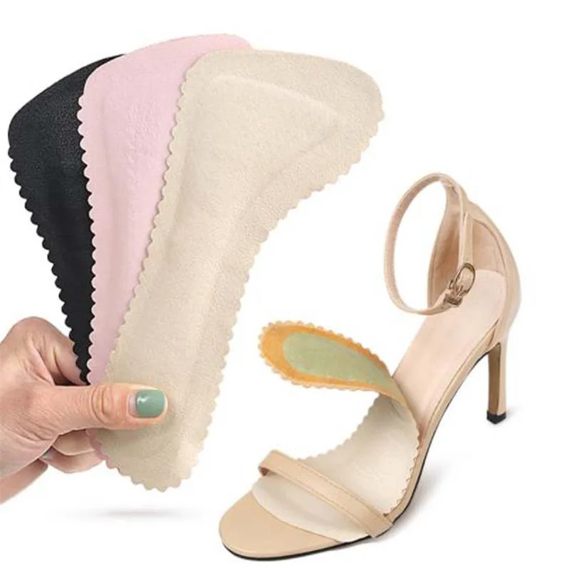 Leather Women Insoles for Sandals High Heel Sweat Absorption Shoe Pad