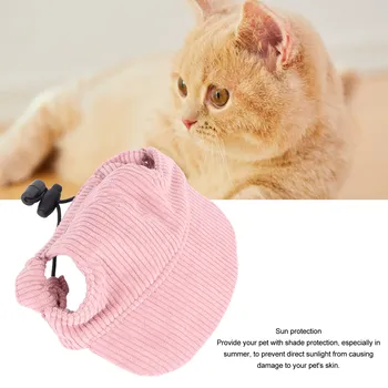 Corduroy Pet Sun Hat Dog Sun Hat  Pet Sun Hat Adjustable Corduroy Casual Pet Hat Lightweight Stylish Pet Hat for Dogs Cats 1