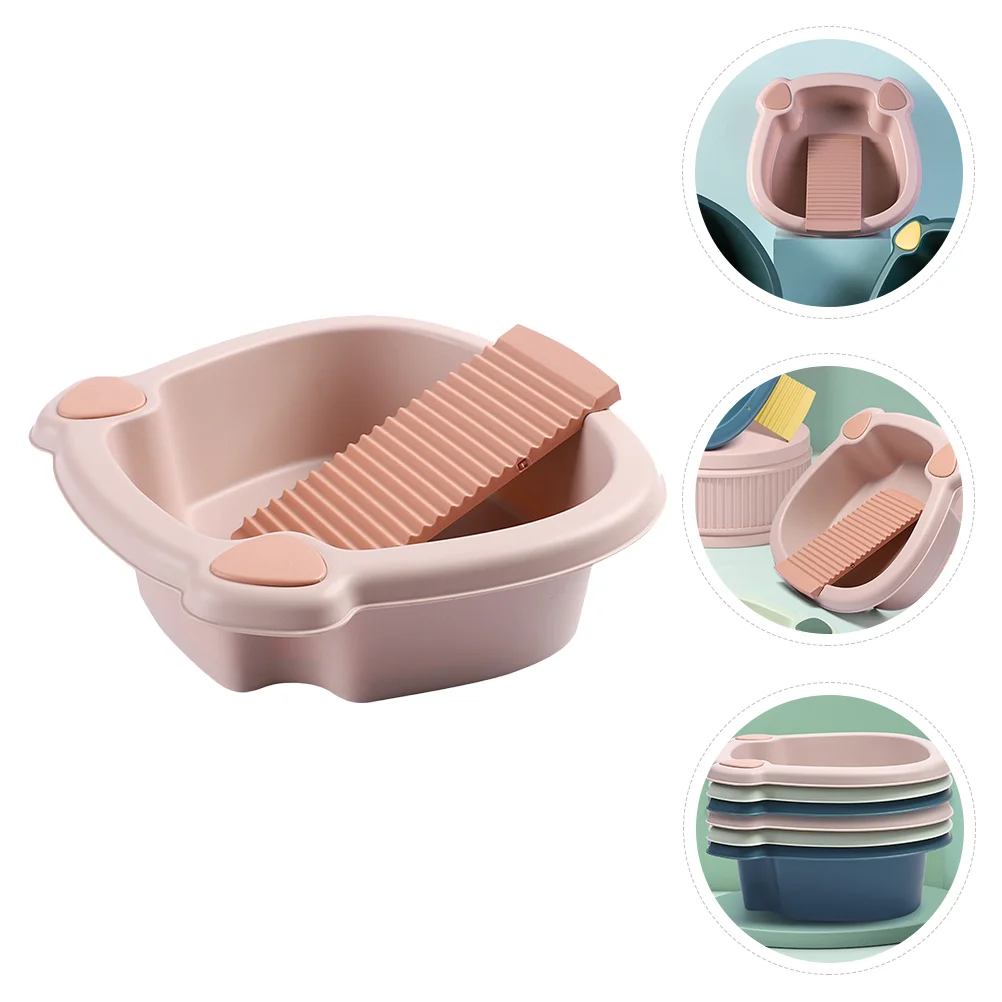 

Toddmomy Laundry Basin Set for Hand Washing and Scrubbing Clothes at Home or Dormitory