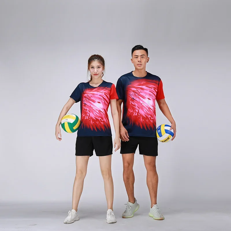 새로운 2021 여름 남성 여성 배구 저지 150g 통기성 드라이 스포츠 슈트 운동 레크리에이션에 이상적