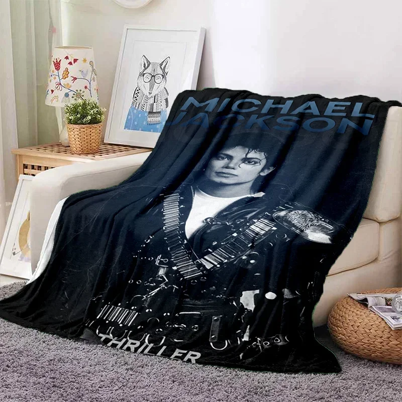 MJ King of Pop Michael Jackson Soft Flannel Blanket for Beds Bedroom Sofa Picnic,Throw Blanket for Cover Outdoors Leisure Gift