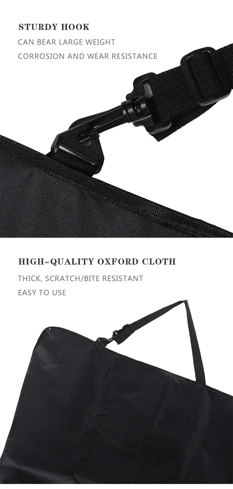 Waterproof material test on dog car seat cover.