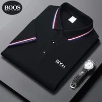 Polo décontracté BOOS Gold Label, streetwear d'été, manches courtes, hauts décontractés pour affaires, vêtements respirants à séchage rapide, polo 2