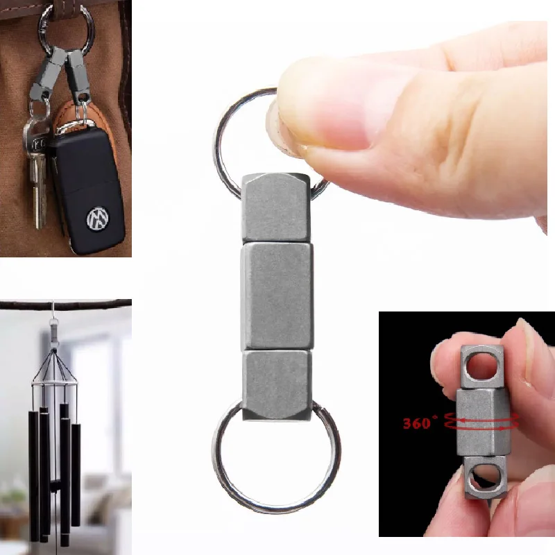 

Titanium Alloy Keychain Turn Buckle Keyring Rotary Outdoor Tool EDC Mountaineering Camping