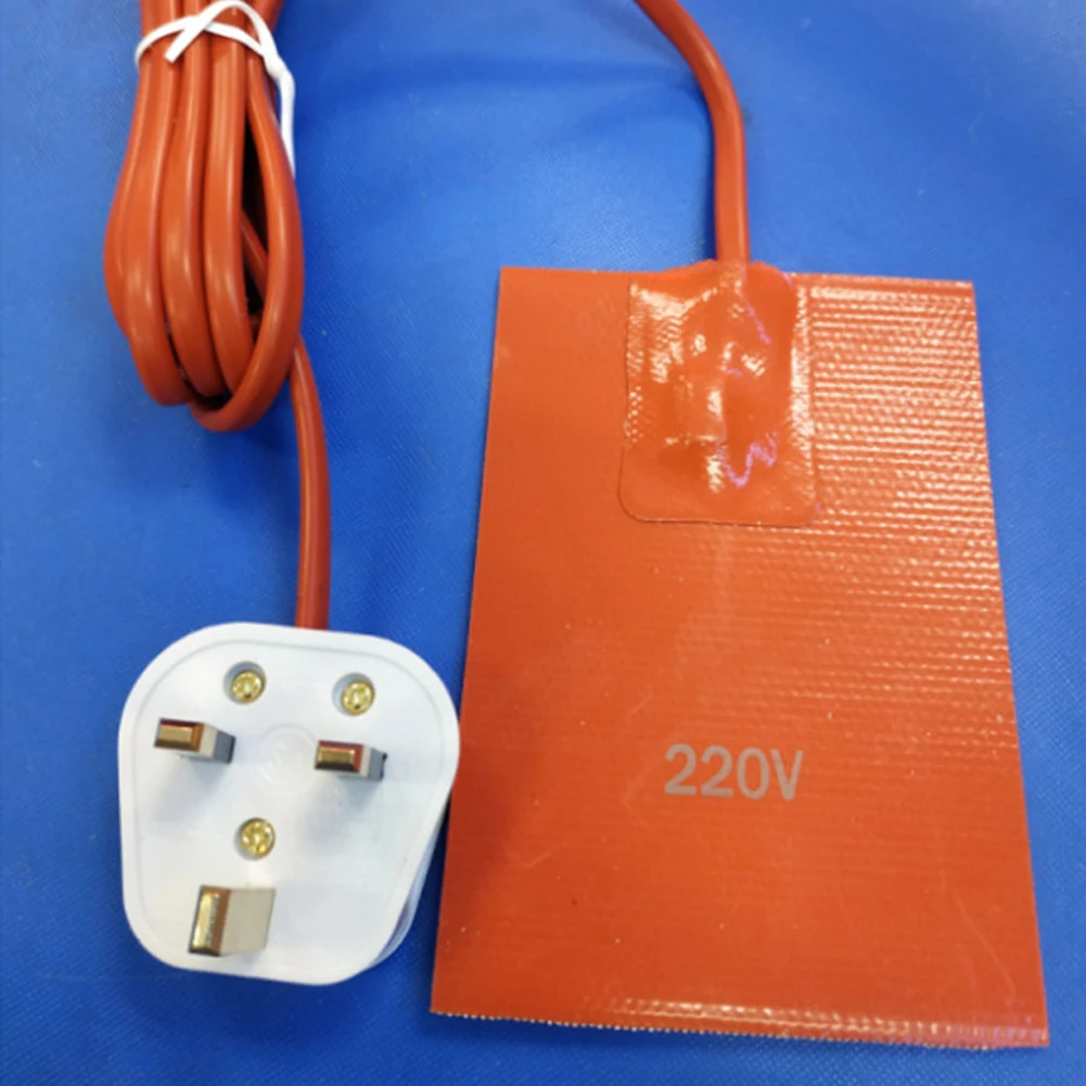 13x9cm Car Engine Oil Pan Sump Tank Heater Pad 250W Silicone Oil Heating Pad Engine Tank Wear Protect With EU Plug 220V