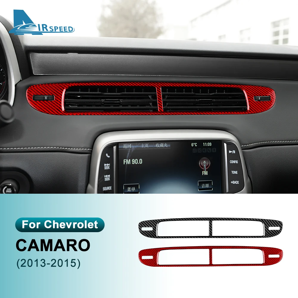 2013-2015 Chevy Camaro Carbon Fiber AC Vent & Radio Switch Trim Overlay