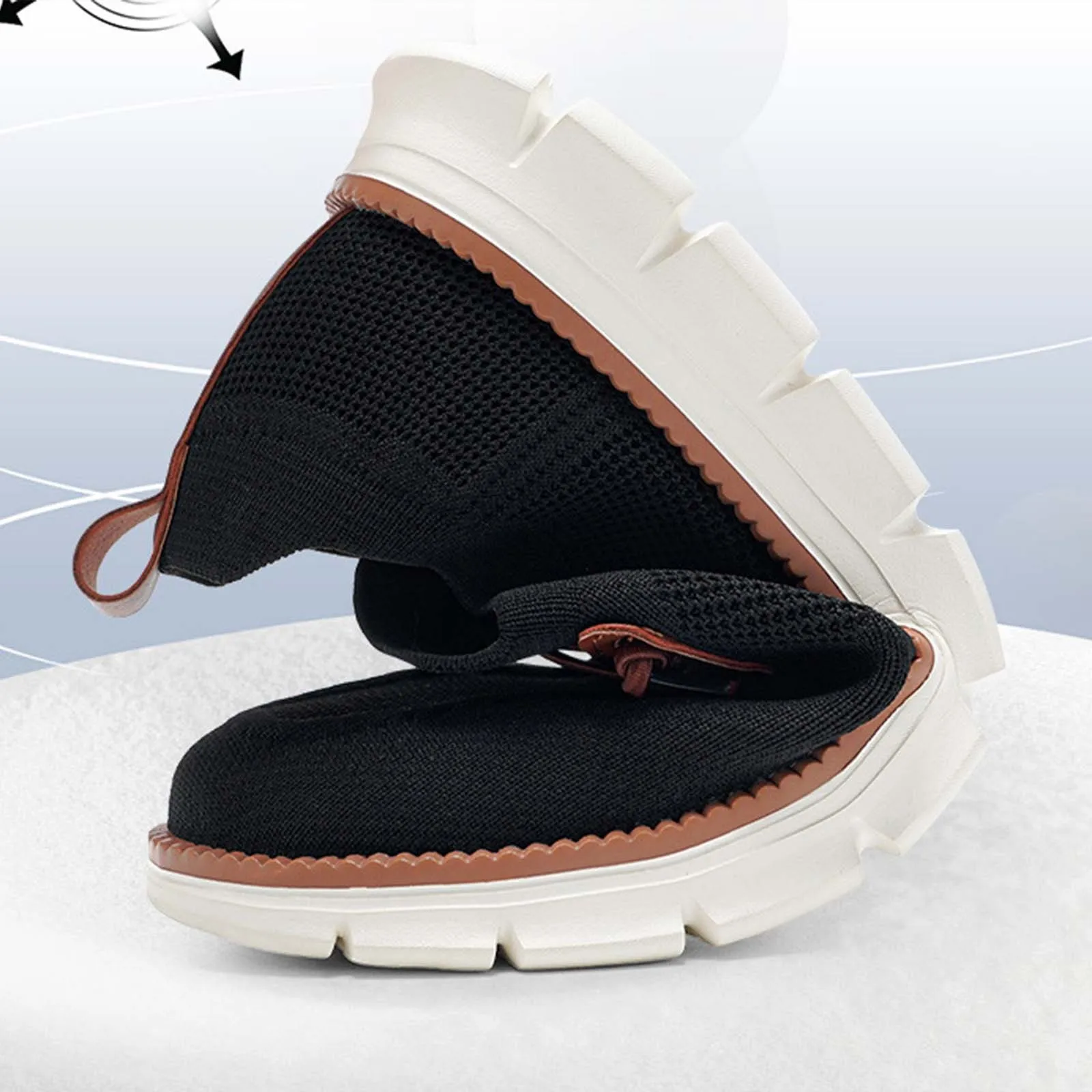Mens Wearbreeze Shoes Walking Ultra Comfortable Breeze Shoes For Men Non Slip Mesh Breathable hole Dress Sneakers Business