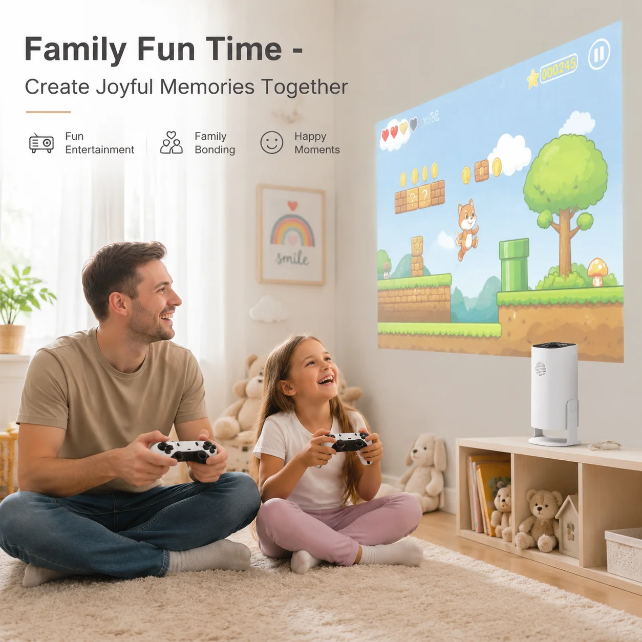 링란 P30PLUS 4K 스마트 LED 게임 프로젝터 듀얼 밴드 WiFi 블루투스 네이티브 안드로이드 폰 스크린 미러링 홈시어터