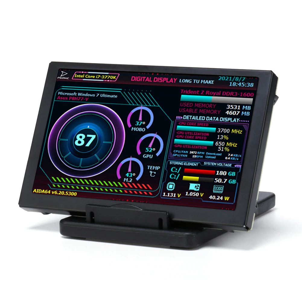 ο 5 ġ IPS LCD ȭ  USB TYPE-C AIDA64   PC ǻ CPU GPU RAM HDD ׷ ī