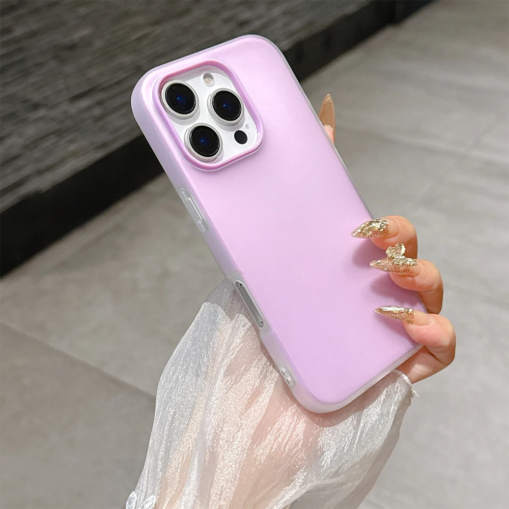 Candy Color Frosted Glow Matte Soft Phone Case Cover