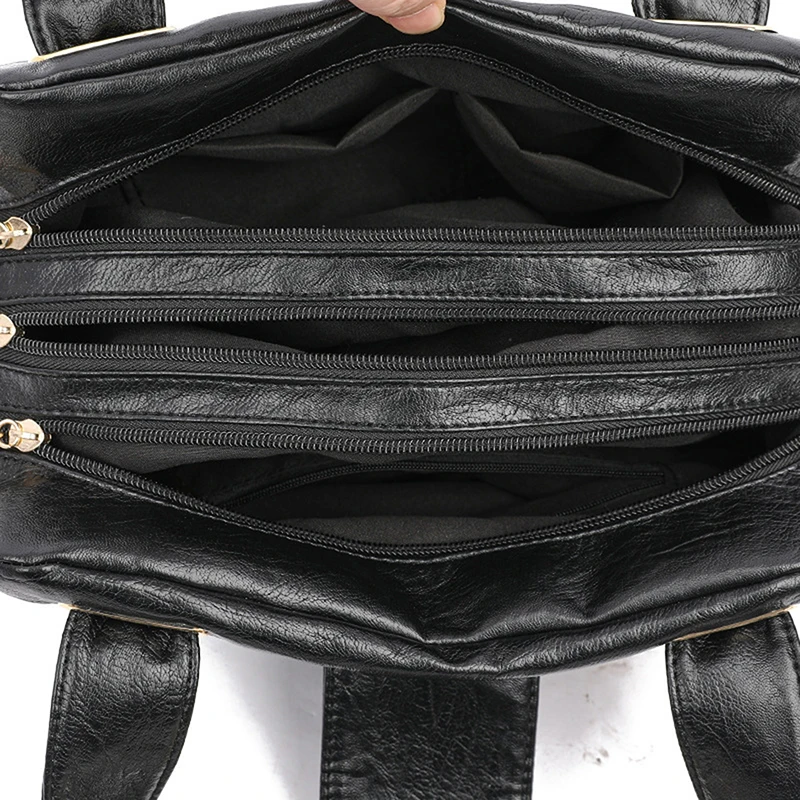 Wome Multi-schichten Top-hadle Tasche Qualität Leder Hadbags Geldbörsen Weibliche Desiger Große Kapazität Bosto Damen Sac A_voghion.com