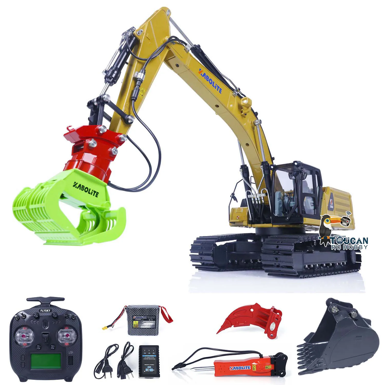 Kabolite K961 100S RC Hydraulic Excavator RTR 1/18 Remote Control Construction Digger Huina Model Light System Gifts Toy TH22749 4