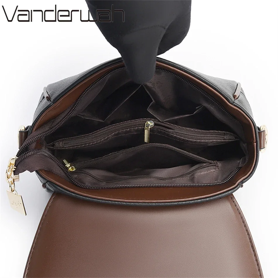 Solid Color High Quality Leather Small Shoulder Bagsfor Women 2024 New Messenger Bags with StrapDesigner Crossbody Bag Sac AMain 6