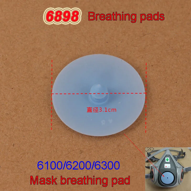 10-20pcs 6889 Breathing valve Gasket 6100/6200/6300 mask Breathing valve piece blue rubber Exhale replace Accessories