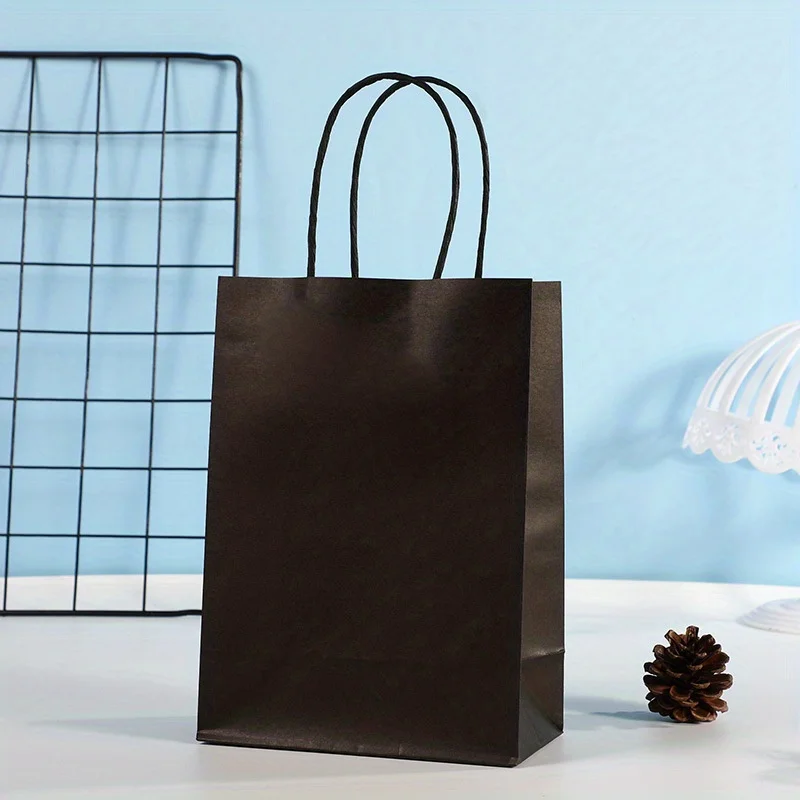Gift Bags for Halloween Party Recyclable Bags for Christmas Wedding Birthday Kraft Paper Shopping Grocery 10PCS party gift bags