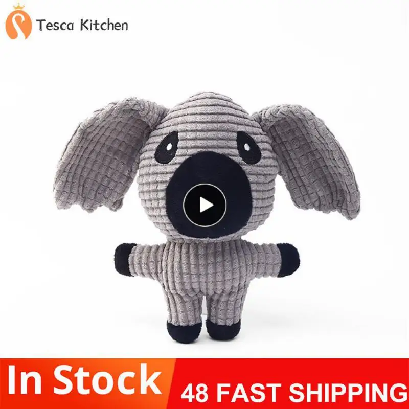 

Plush Elephant Pet Squeak Toy Puppy Cleaning Teeth Puppy Chewing Toy Squeak Pet Accessories Dog Supplies Rabbit Pig