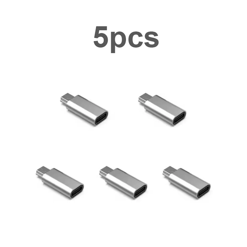 1-5 قطعة أنثى صغيرة نوع-C إلى 5 دبوس ذكر USB محول...