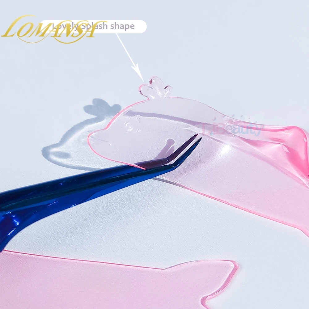 Dolphin Shape Reusable Silicone Eyelash Perm Lashes Rod Shield Lash Softening Pads Eyelash Curler Makeup Tool