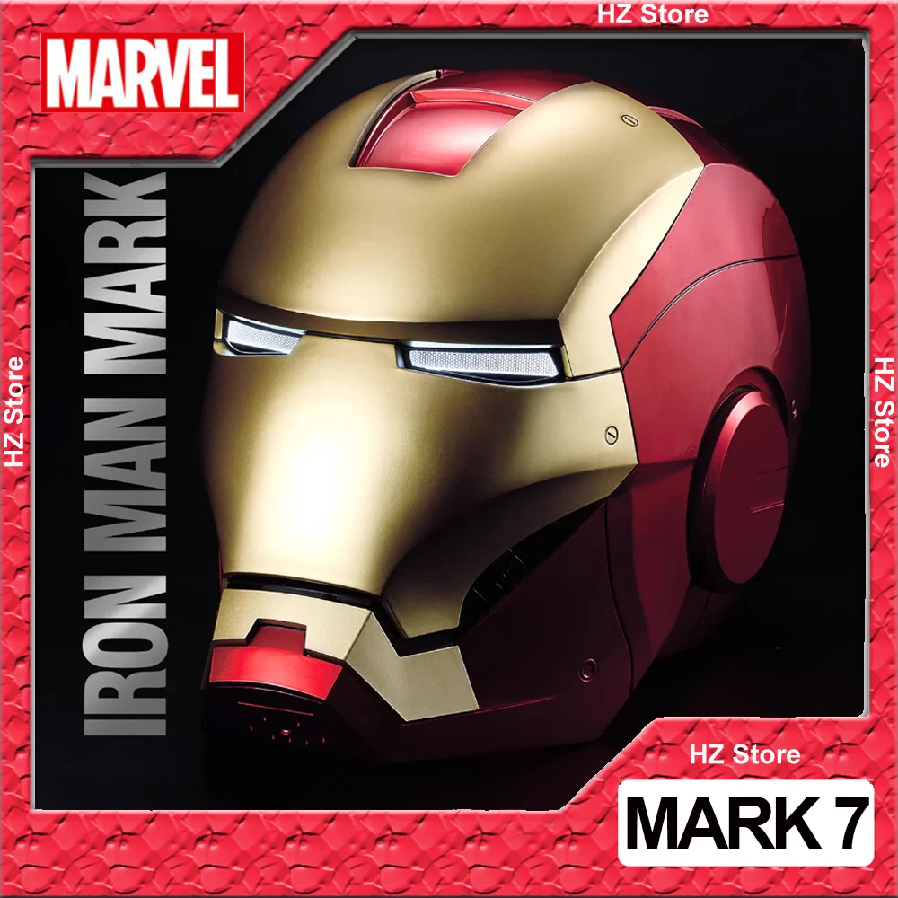 

Marvel MK7 Iron Man Electronic Helmet Bluetooth Speaker Base 1:1 Wearable Ironman Halloween Cosplay Mask for Birthday Xmas Gift