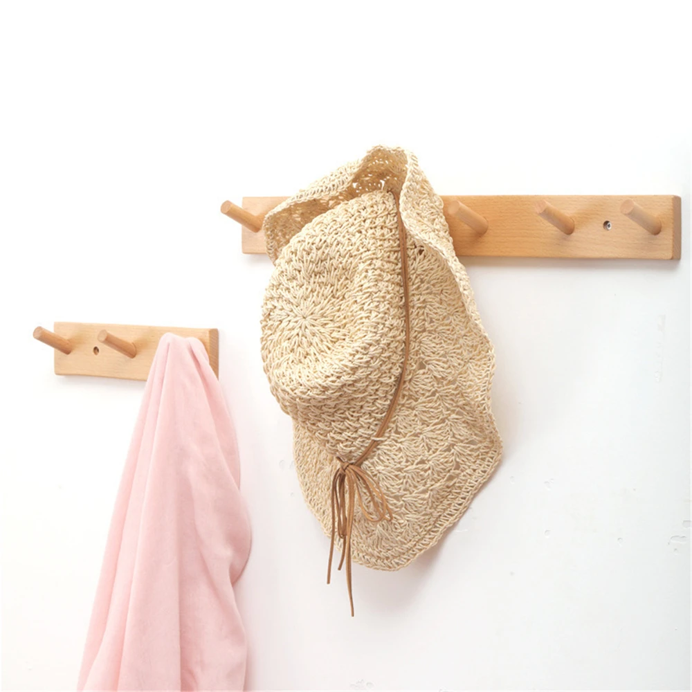 Wall Decorations Wooden hanger Towel Hooks Clothes Hat Handbag Holder