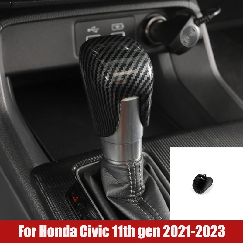

Car Gear Head Shift Knob Cover Gear Shift Handle Trim Sticker For Honda Civic 11th Gen 2021 2022 2023 ABS Car Accessories