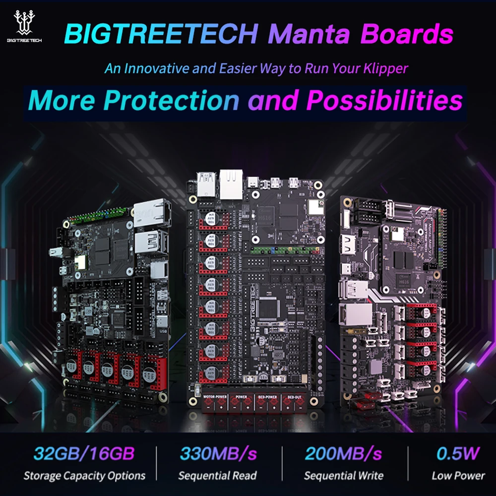 BIGTREETECH Manta M8P V2.0 Motherboard STM32H723ZE 32bit for Klipper Raspberry Pi  For Voron V0 Ender 3 3D Printer Control Board