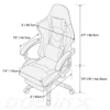 Dowinx Gaming Chair Ergonomic Office Recliner for Computer with Massage Lumbar Support, PU Leather E-Sports Gamer Chairs 6
