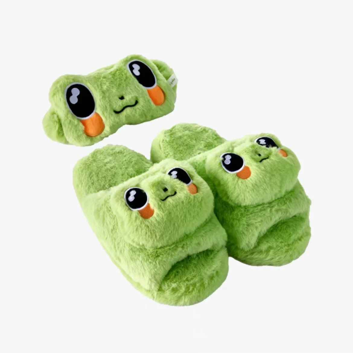 

Kpop The8 Plush Slipper Eye Patch Cartoon Cute Fashion Korean Style Sleeping Eyeshade Animal Frog Indoor Slippers Girl Fans Gift