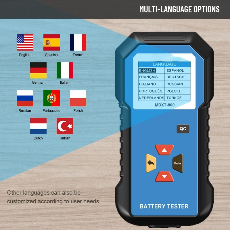 Analysis of internal resistance life of MDXT-800 automobile motorcycle battery multilingual start stop battery tester