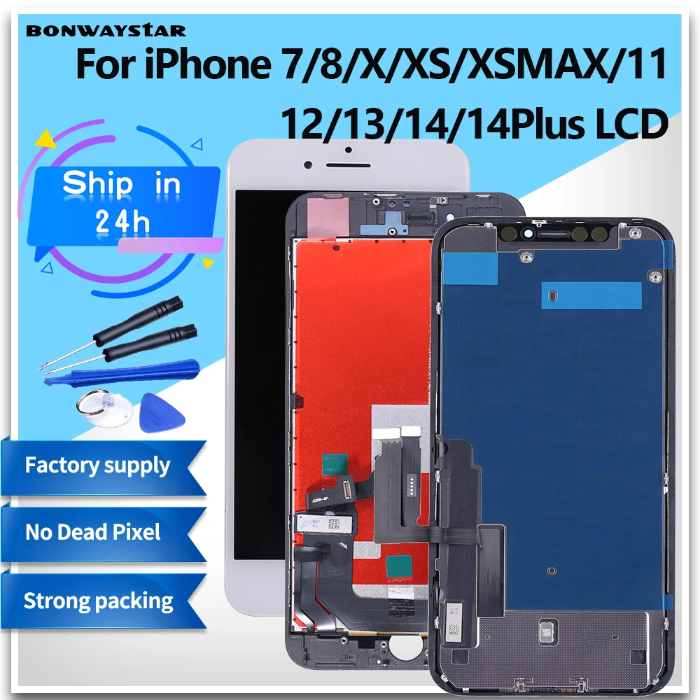 Sostituzione Diretta Dello Schermo Per Iphone 7 8 X Xs Xr Xsmax 11 12 13Promax 14Protouch Digitizer In Vetro Teset One By One All Work Lcd