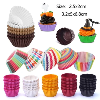 100/1000pcs Cake Paper Cups Mini Cupcake Cups Cake Cupcake Liner Baking Muffin Box Cup Case Tray Cake Molds Kitchen Pastry Tools