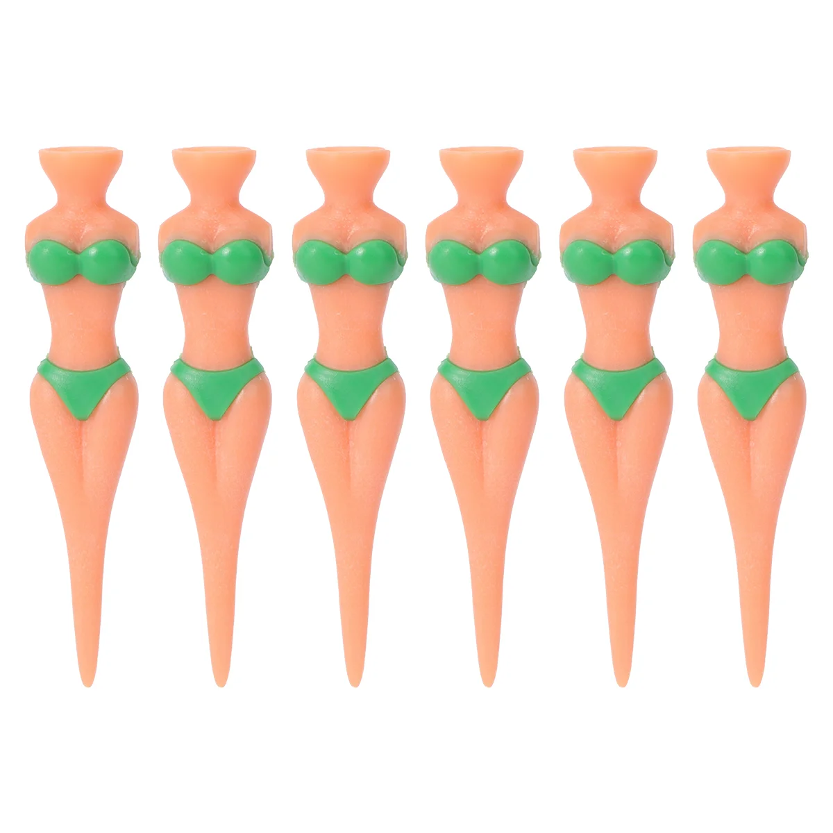 

6pcs Novelty Bikini Lady Girl Tees Divot Tools (Green)