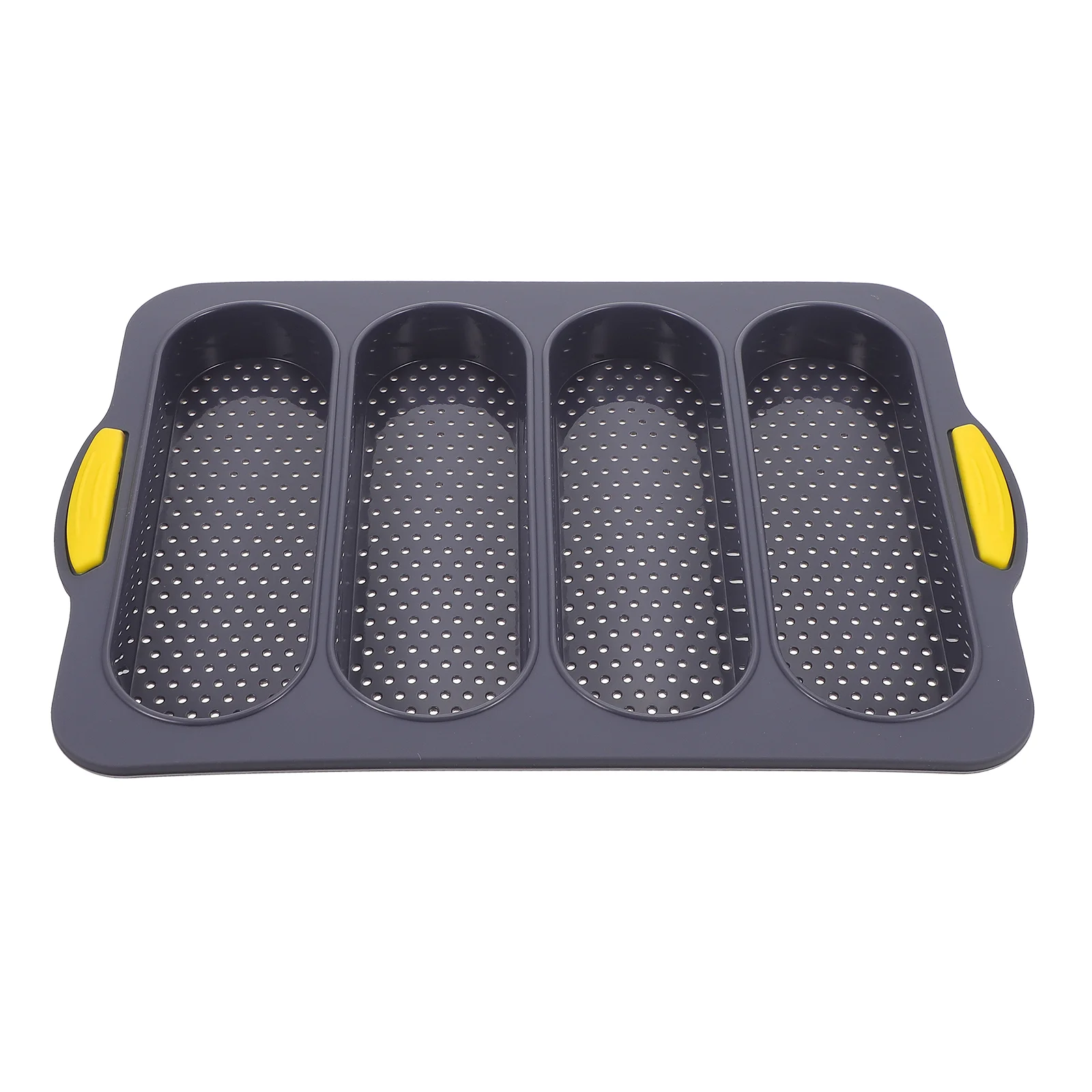 

4 Slot Loaves French Toast Bread Pan Baking Tray Kitchen Silicone Cake Mold