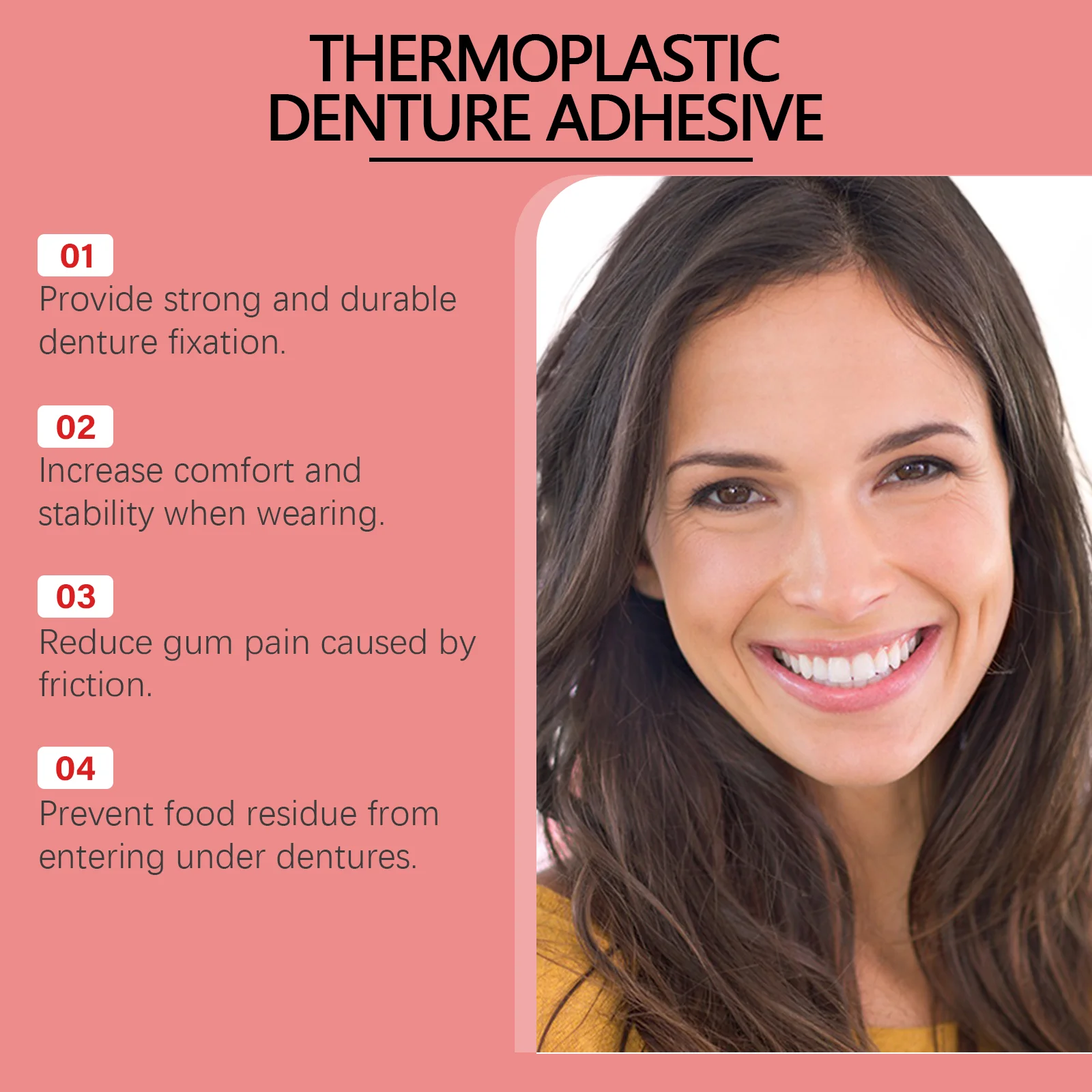 Comfort Denture Adhesives Glue Teeth Care Thermoplastic Denture Silicone Reline Kit Adhesive Cushion Friction Fixed Dentures