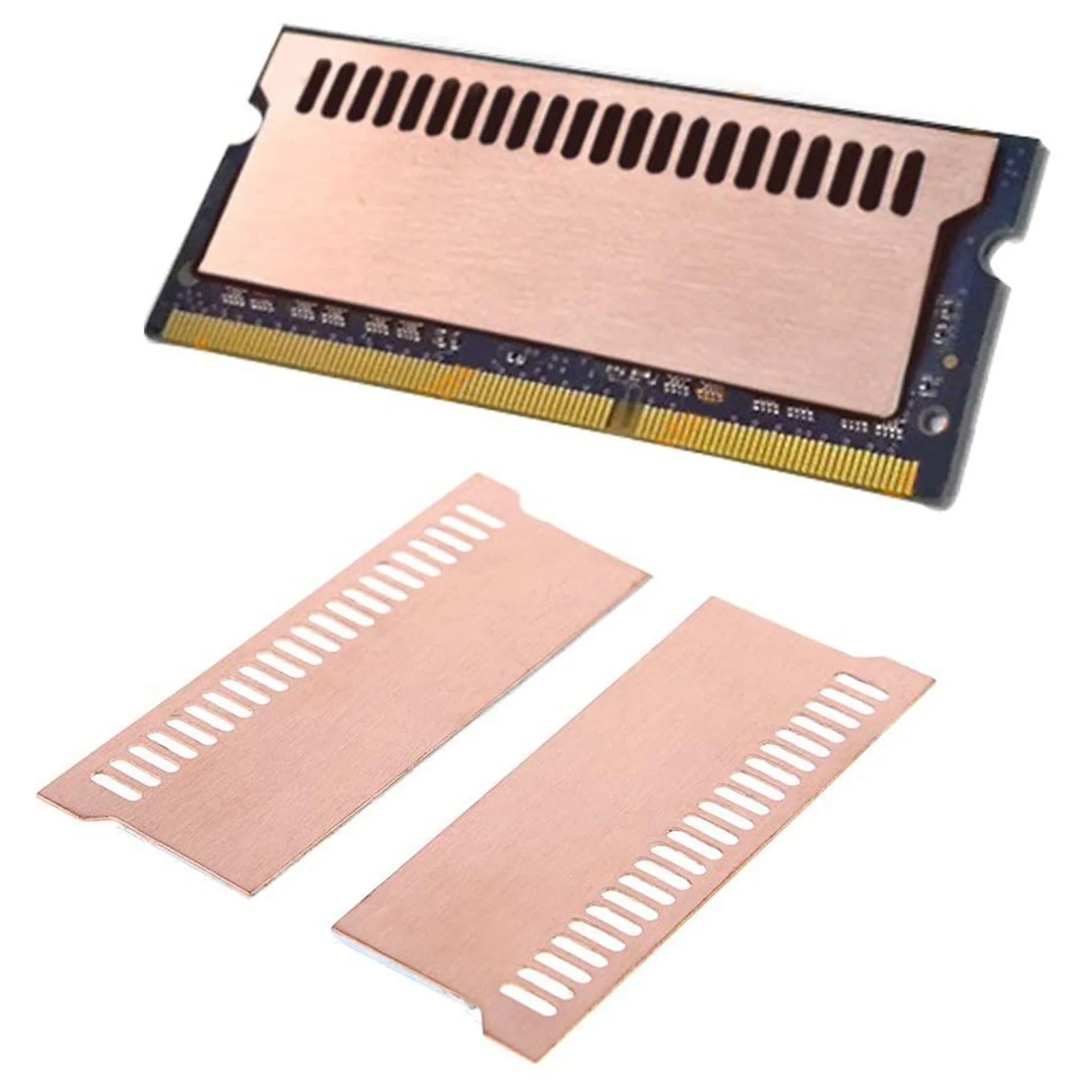 4 Pcs Pure Copper Notebook Gaming Laptop Memory Heatsink Cooling Radiator RAM Memory Cooler Heat Sink 0.5Mm