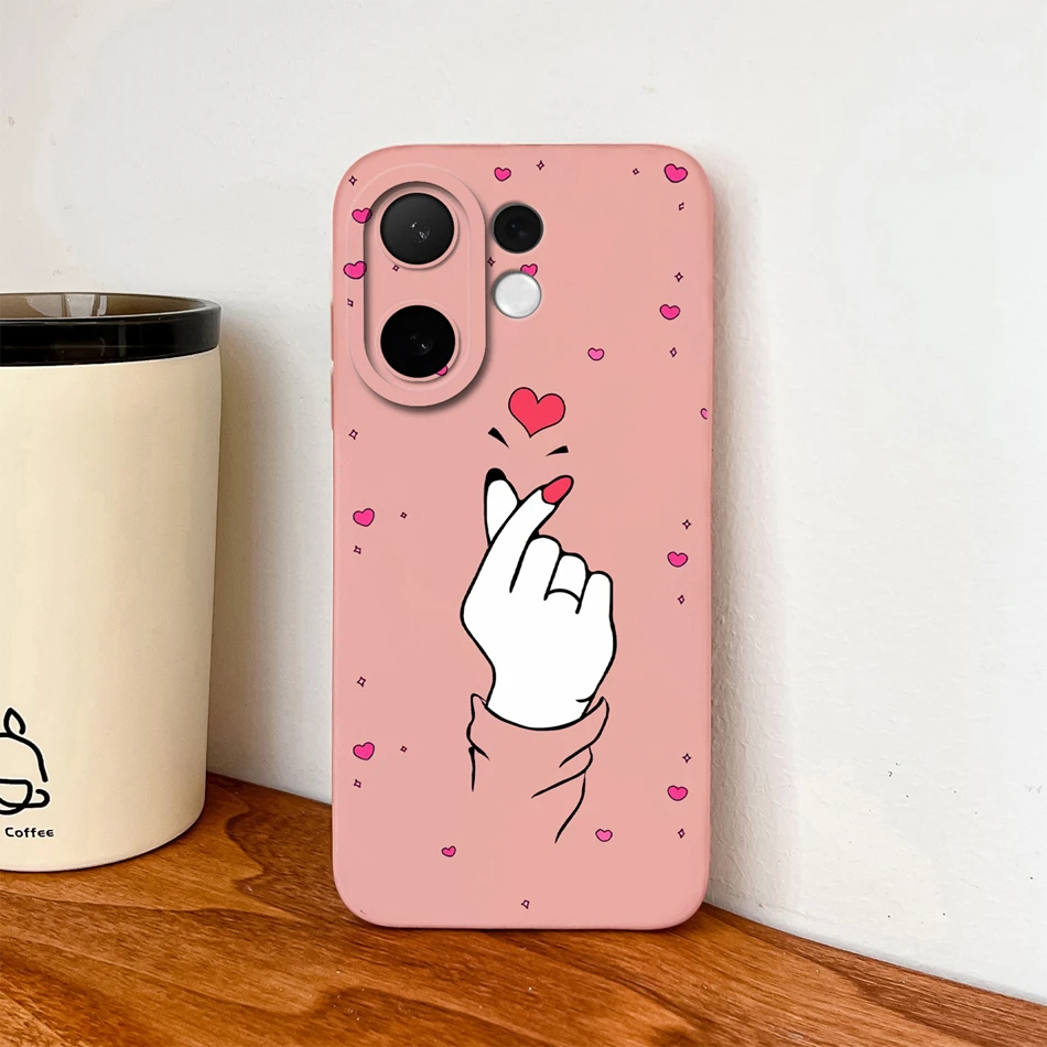 Fashion Heart Butterfly Phone Back Cover - Full Protection Soft Liquid Silicone Bumper