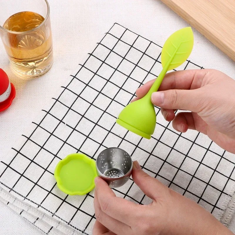 Cute Silicone Tea Infuser - High Temp Stainless Steel Core Adorable Reusable Strainer for Loose Leaf Tea Kitchen Must-Have