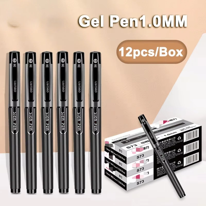 1PCS S73 Büro Gel Stifte 1,0mm Bold Carbon Wasser Stift Business Unterschrift Stift Glatte Student