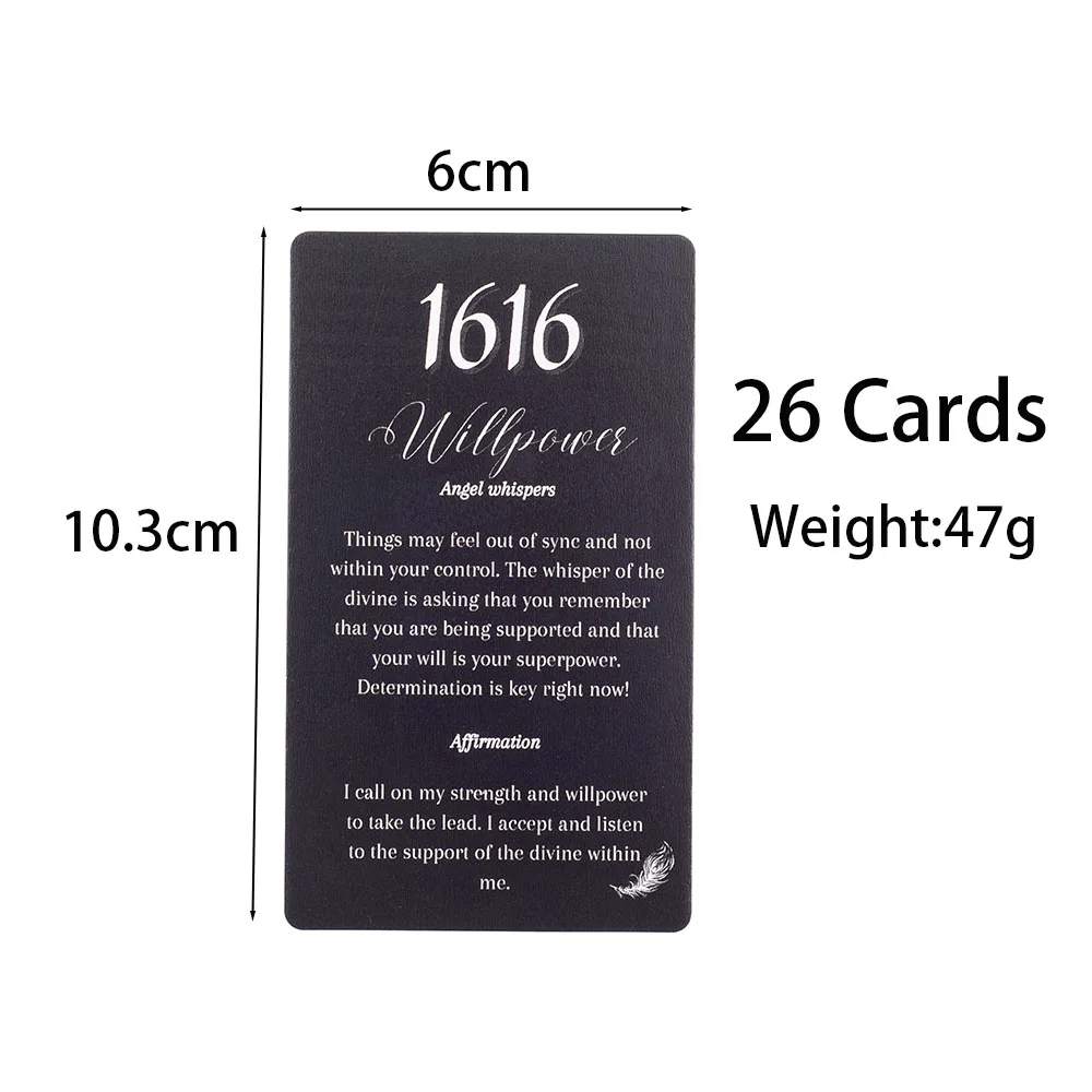 26Pcs Angel Whisper Cards Fun English Version Fortune
