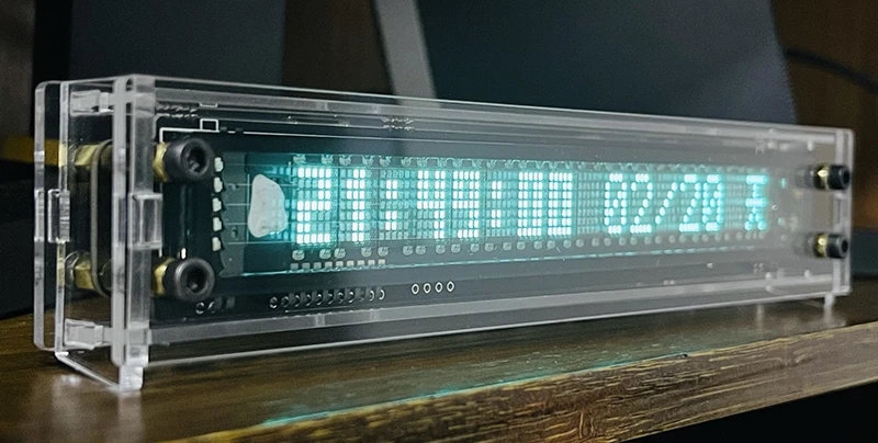 de Tempo Fluorescente, Desktop Clock, WiFi, Vácuo LED