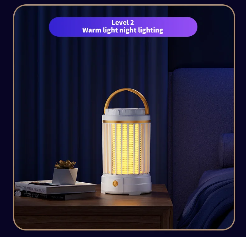 Portable Mosquito Killer Lamp 360&deg; Biometric Mosquito Control Night Light 1600mAh Recharge Battery Safe for Pregnant and Infants