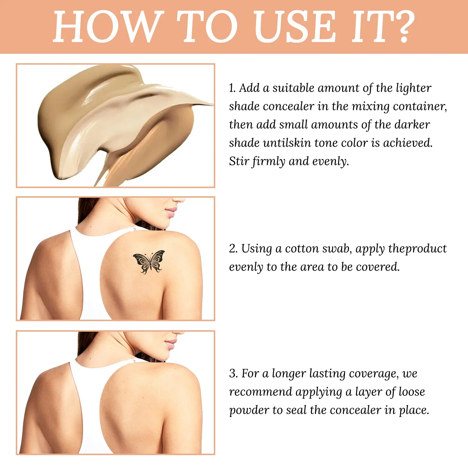 Waterproof Full Coverage Concealer Cream For Tattoos And Scars_voghion.com