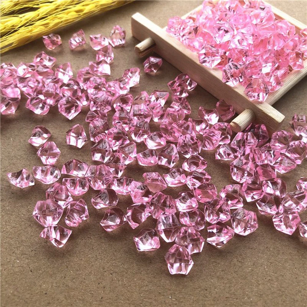 

200pc Acrylic Crystal Gem Stone Crushed Ice Rock Aquarium Colorful Stones Fishes Tank Vase Landscaping Decoration