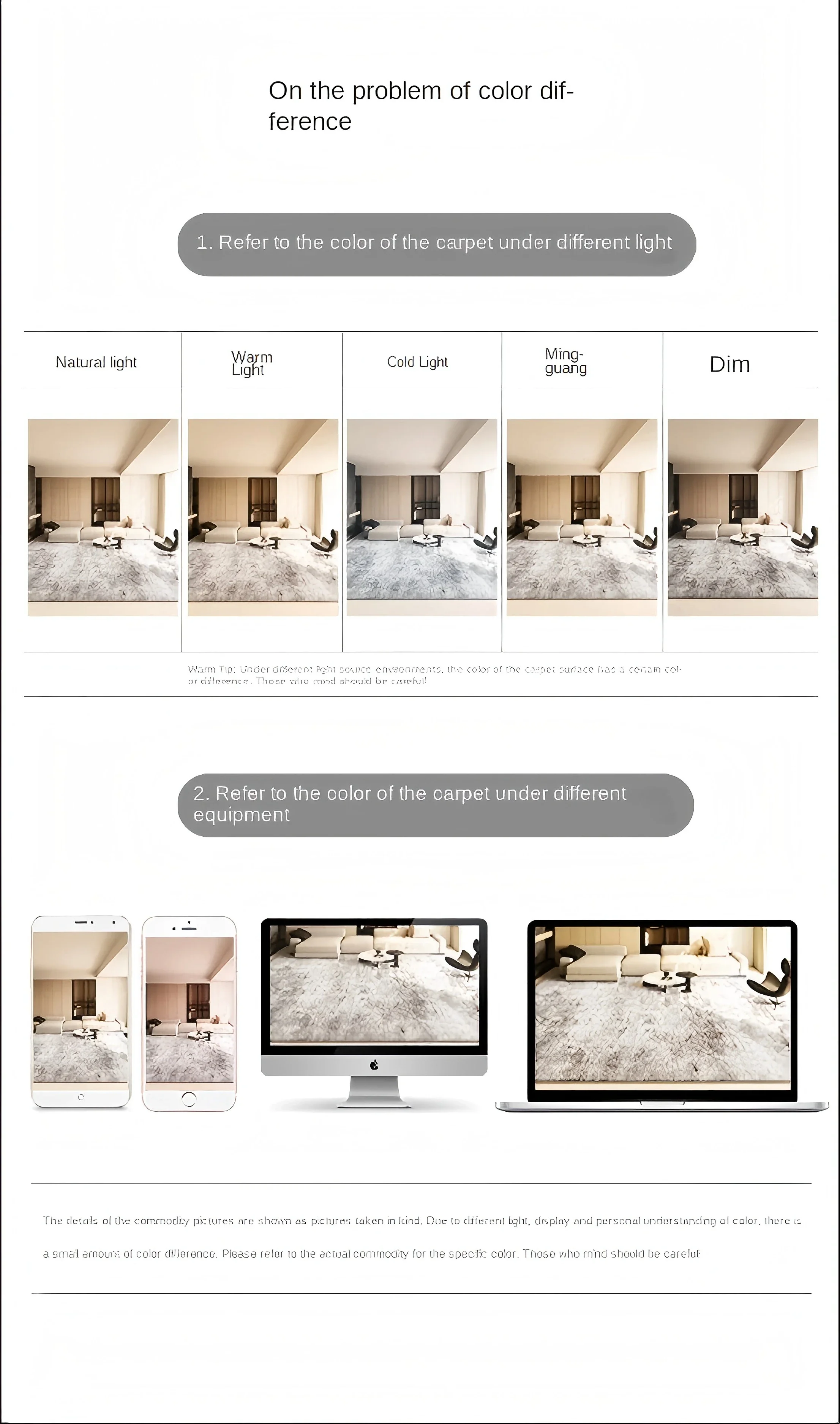 VIKAMA Koreanischer Stil Weicher Fleece-Teppich Rutschfest, Warmer Schlafzimmer- & Badezimmerteppich Perfekt für Eingangshallen & Gemütliche Wohnraumdekoration – Detail 12