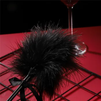 BDSM Fetish Bow-knot Feather Sex Whips Slave Spanking Paddle Pony Riding Crop Whips Flogger Sex Toys For Couples Cosplay Game 6