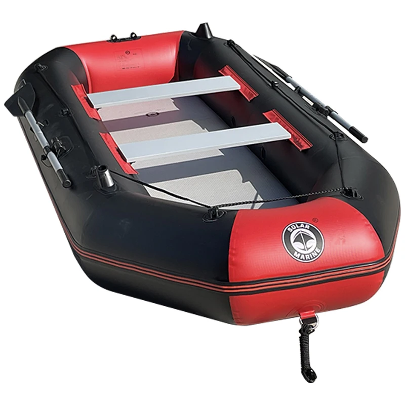 2.7M 4 Person 0.9PVC Inflatable Boat Fishing Kayak Thick And Wear-resistant Canoe Air Mat Floor with All Accessories SolarMarine