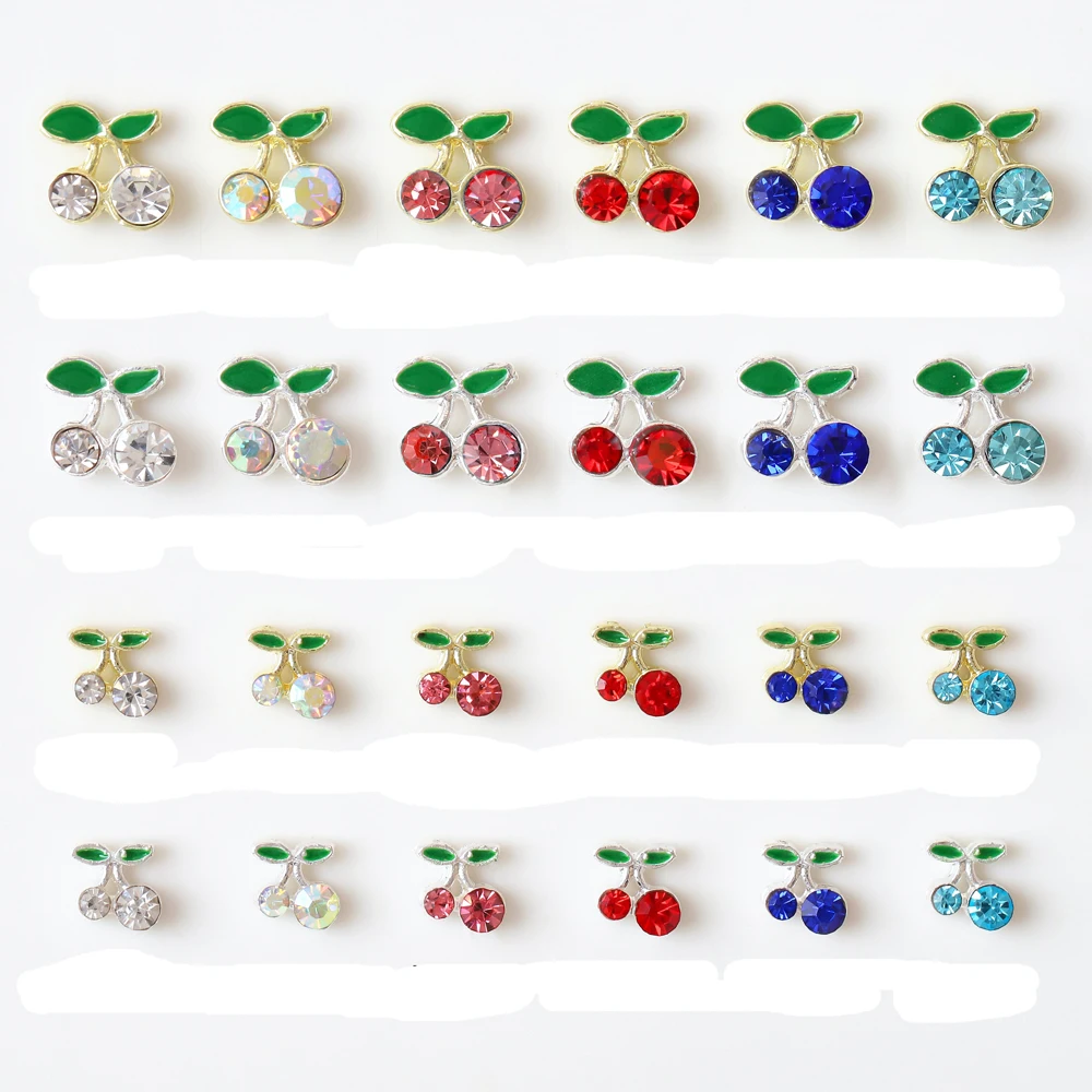 20 шт., подвеска для ногтей в виде вишни