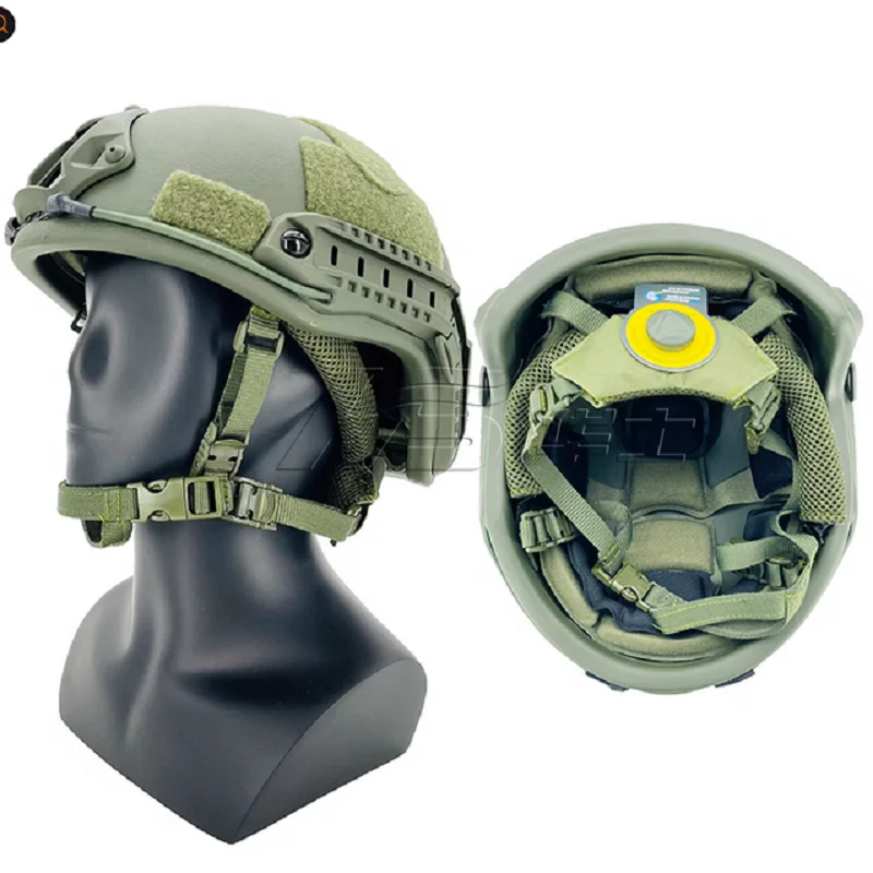 

Fast Tactical Helmet with Suspension Sponge Lining, PE Polyethylene IIIA Level Protection, First-Generation