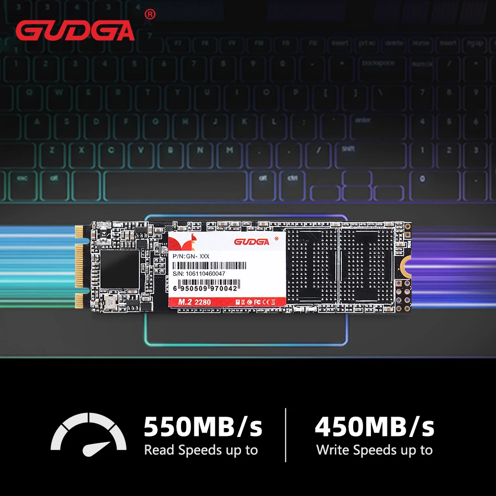 GUDGA M.2 NGFF SATA ssd m2 ssd 1tb 2tb 256GB 512GB ssd sata Internal Hard Drives Disk Solid States HDD For Desktop PC Laptop